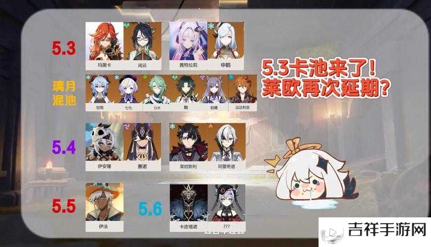 原神2.6下半卡池四星角色一览及预测